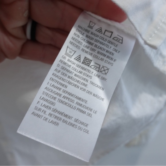 Linea Louis Dell’Olio Sz 3X White Button Front Shirt w/ Pocket Button Up - Picture 12 of 14